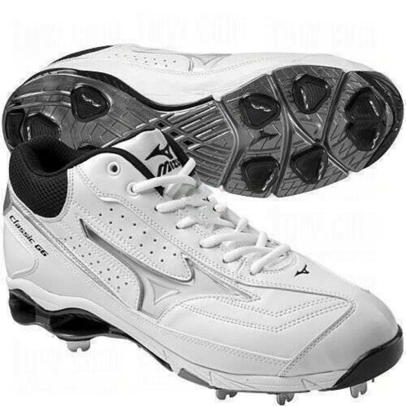 Mens Baseball Cleats 16 Mizuno White G6 Switch Team Color Cards Steel Shoes - Picture 1 of 5
